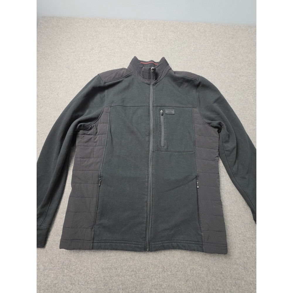 Abercrombie & Fitch Full Zip Mock Neck Jacket Mens Large Black Quilted Lined